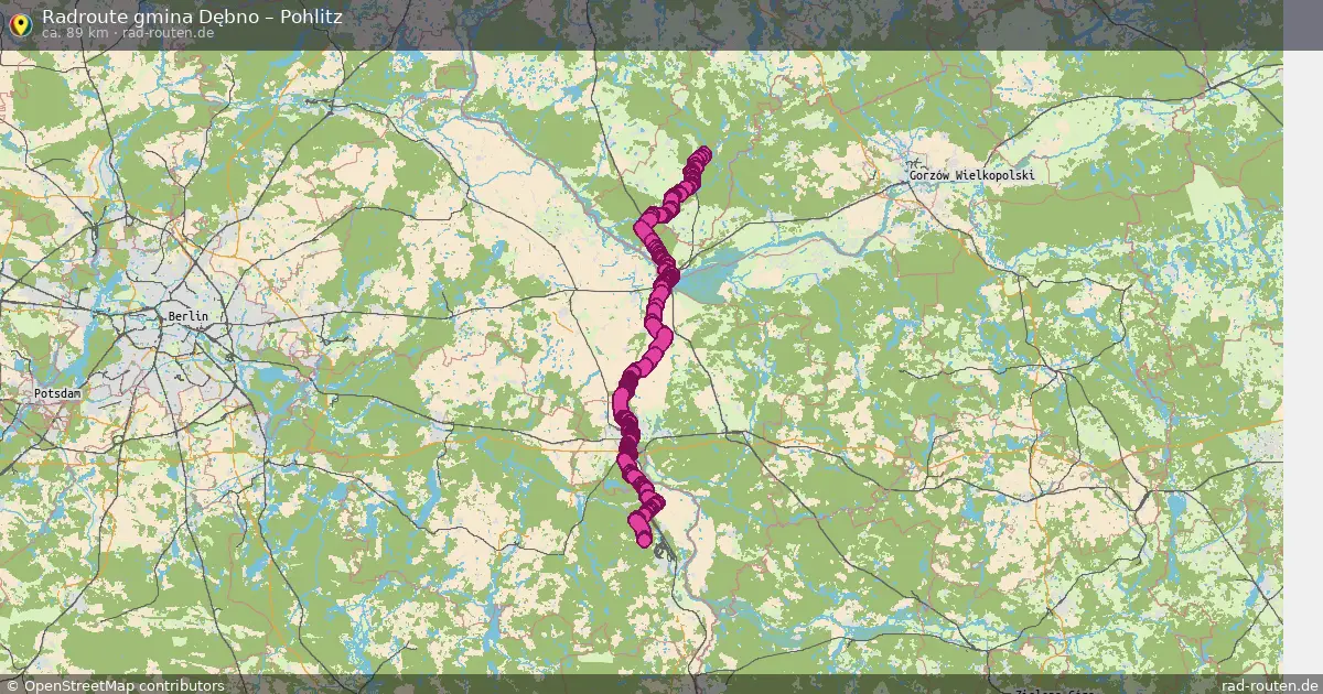 Radtour Gmina Dębno – Pohlitz