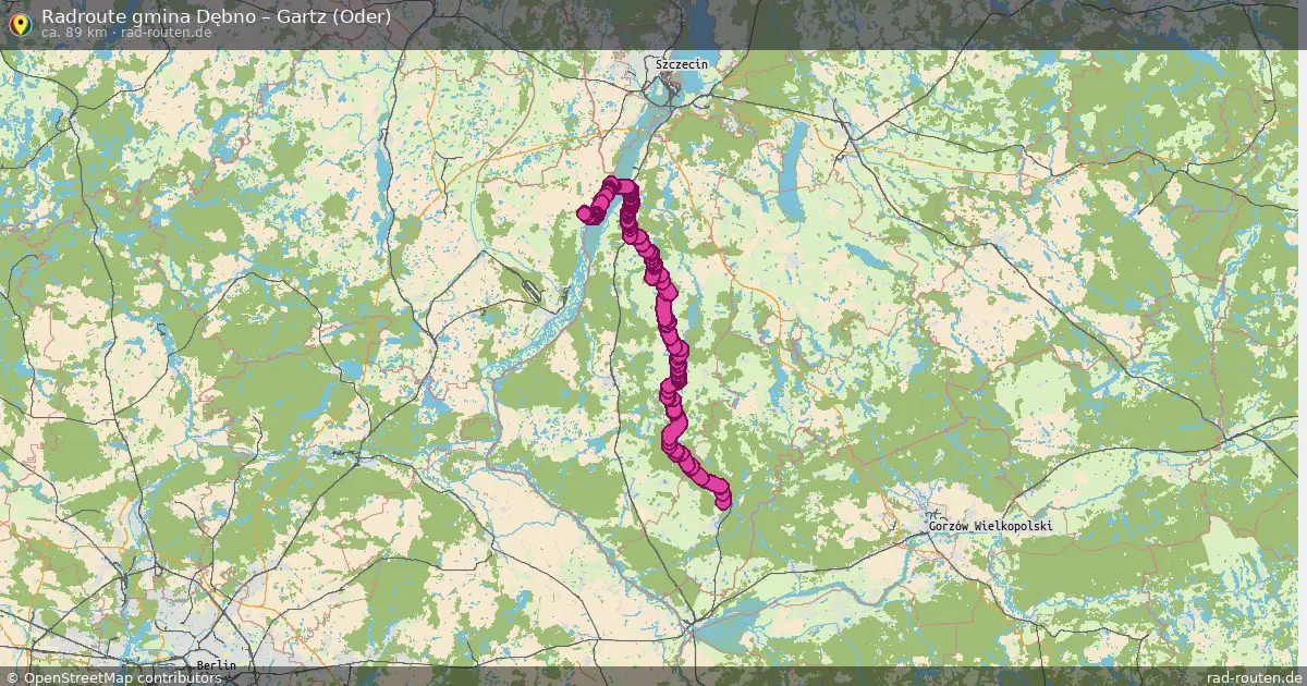 Radtour Gmina Dębno – Gartz (Oder)
