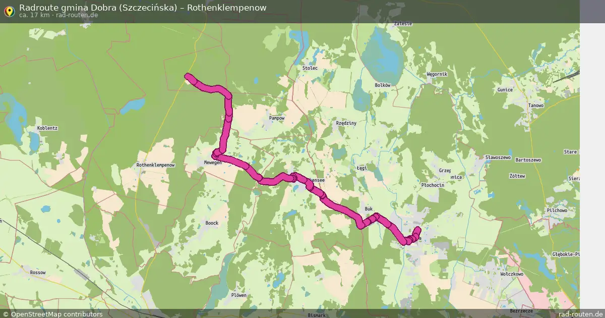 Radtour Gmina Dobra (Szczecińska) – Rothenklempenow