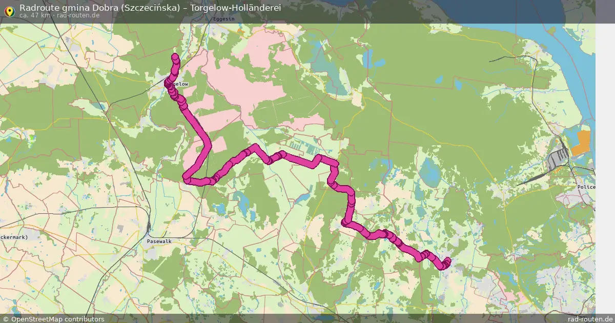 Radtour Gmina Dobra (Szczecińska) – Torgelow-Holländerei
