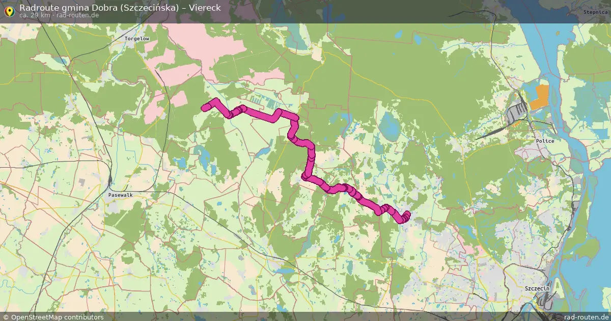 Radtour Gmina Dobra (Szczecińska) – Viereck