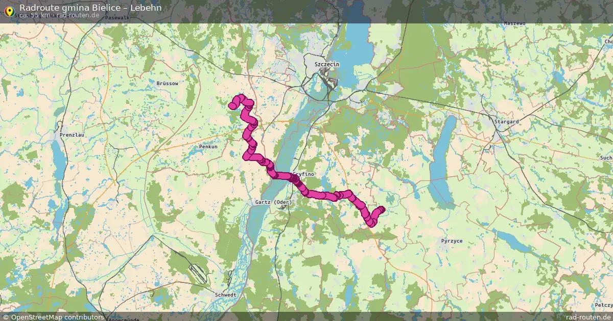Radtour Gmina Bielice – Lebehn
