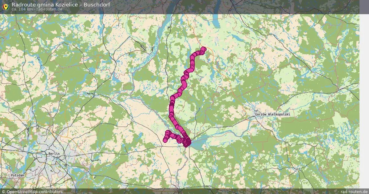 Radtour Gmina Kozielice – Buschdorf
