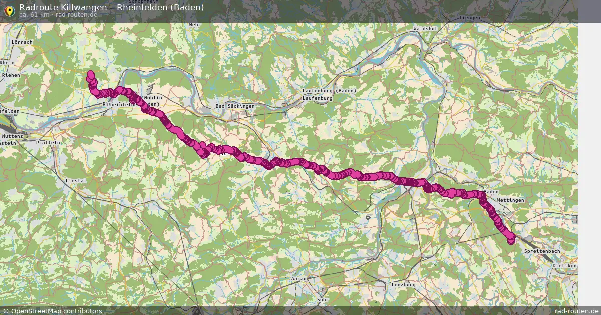 Radtour Killwangen – Rheinfelden (Baden)