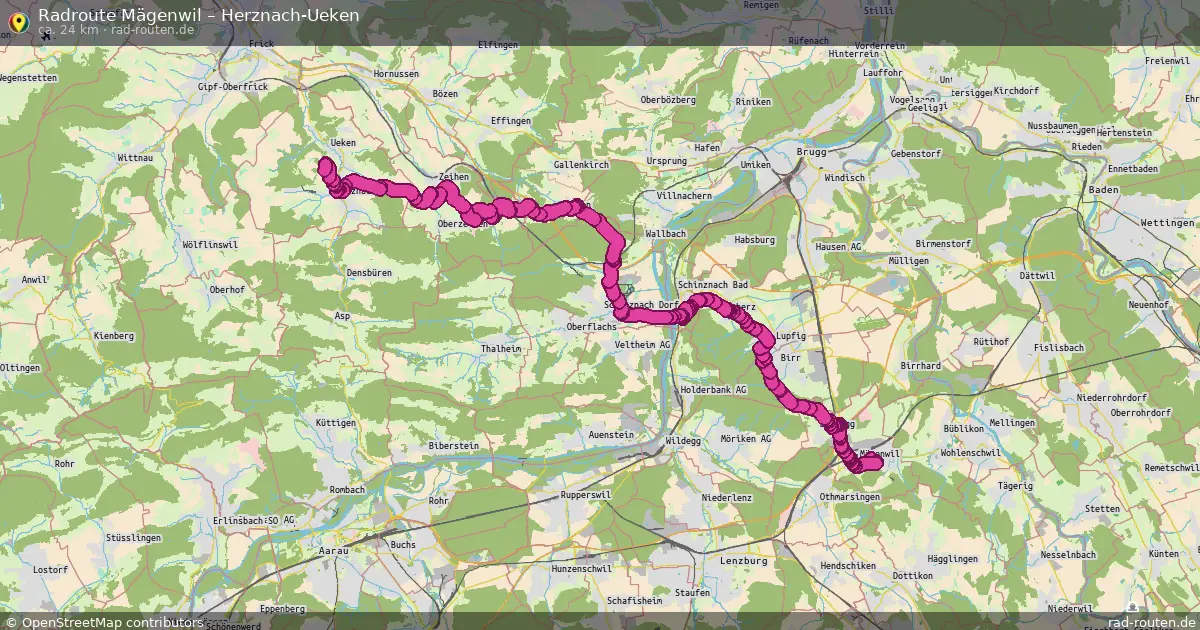 Radtour Mägenwil – Herznach-Ueken