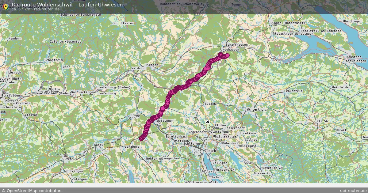 Radtour Wohlenschwil – Laufen-Uhwiesen