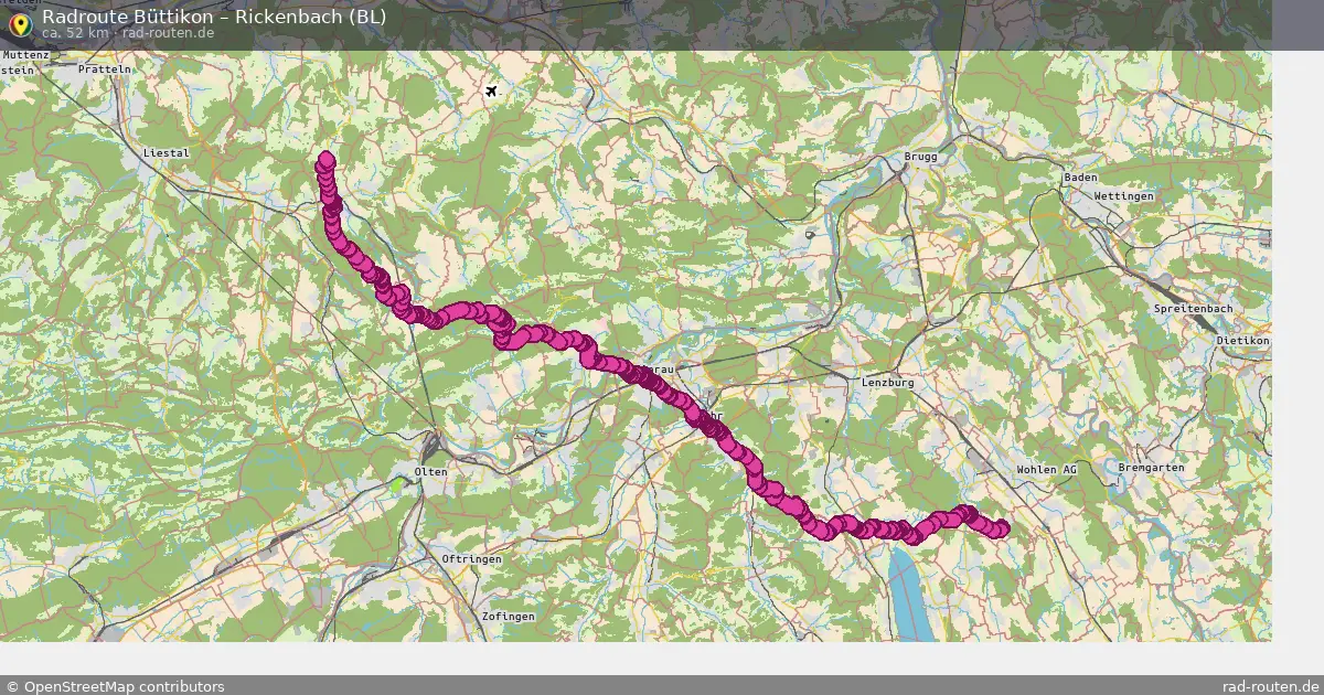 Radtour Büttikon – Rickenbach (Bl)