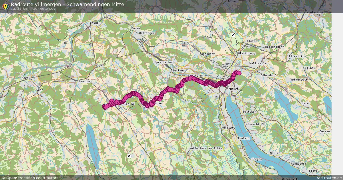Radtour Villmergen – Schwamendingen Mitte