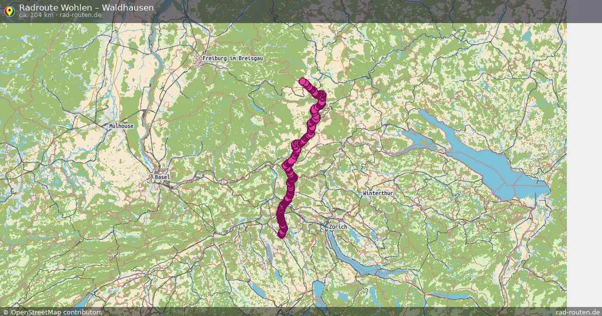 Fahrradroute Wohlen – Waldhausen (104 km) – Rad-Routen.de