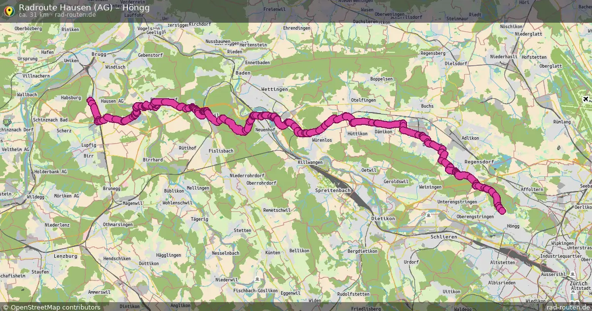 Radtour Hausen (Ag) – Höngg