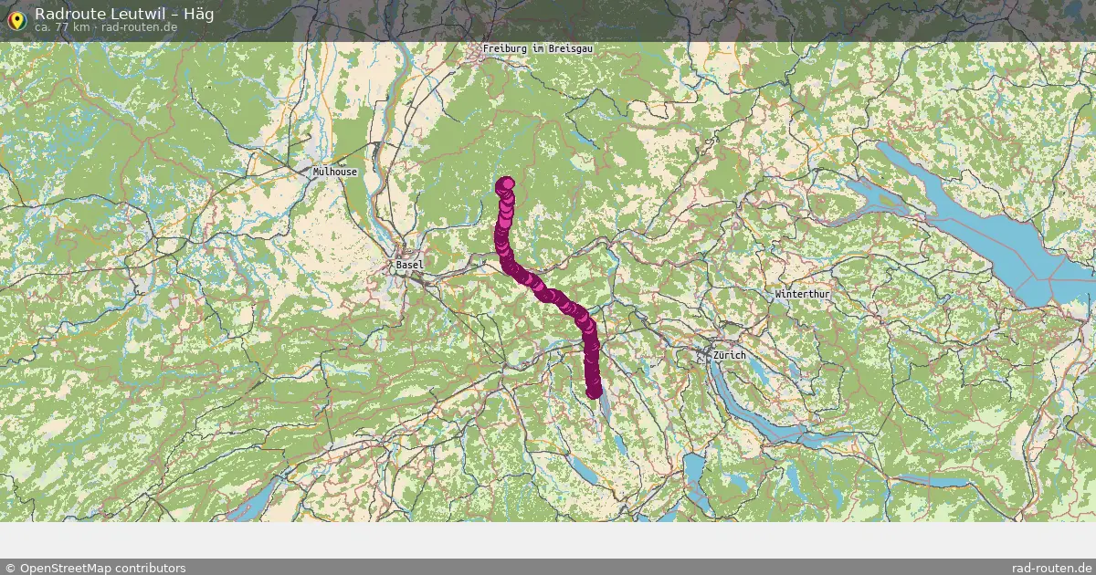 Fahrradroute Leutwil – Häg (75 km) – Rad-Routen.de