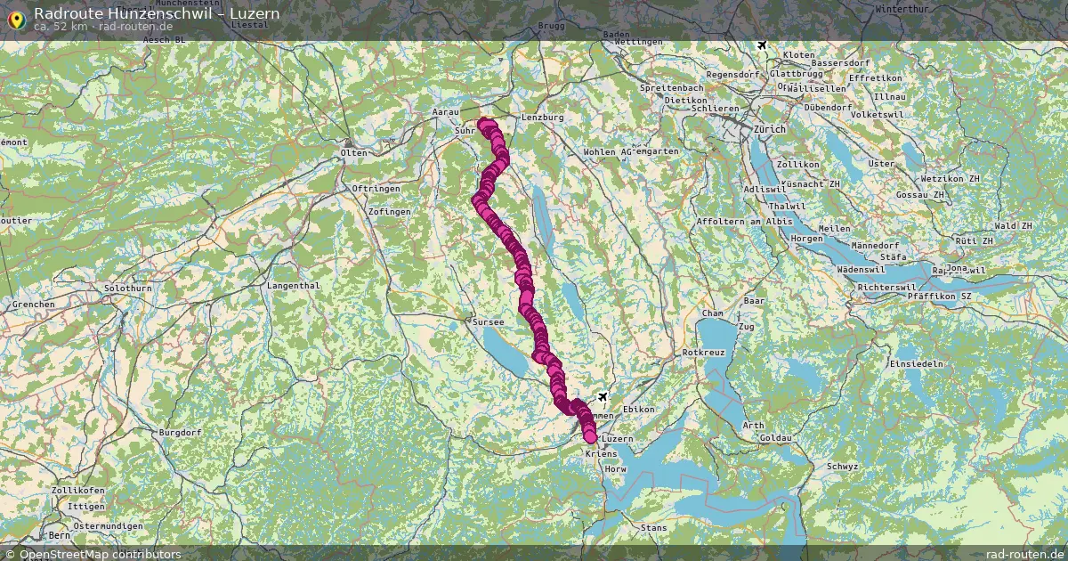 Radtour Hunzenschwil – Luzern