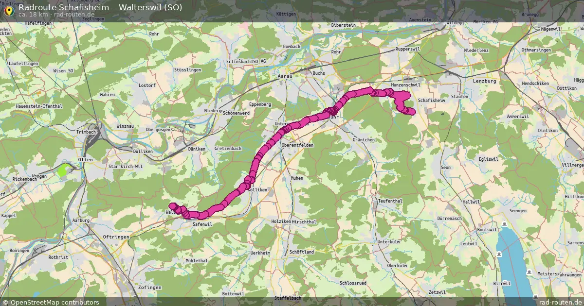 Fahrradroute Schafisheim – Walterswil (So) (19 km) – Rad-Routen.de