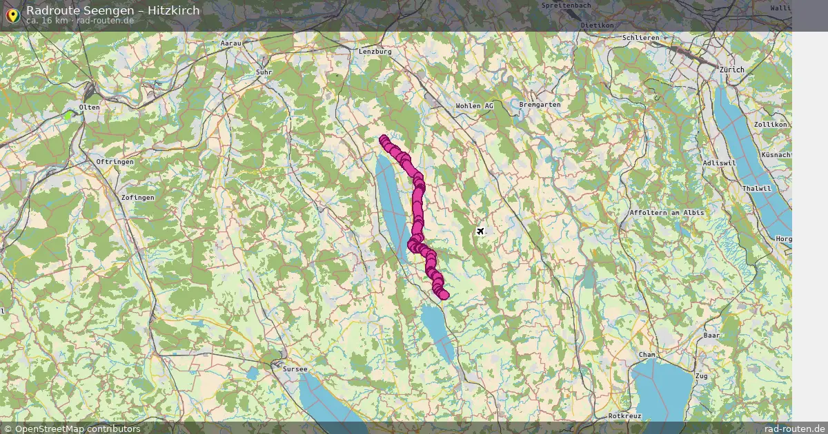 Fahrradroute Seengen – Hitzkirch (16 km) – Rad-Routen.de