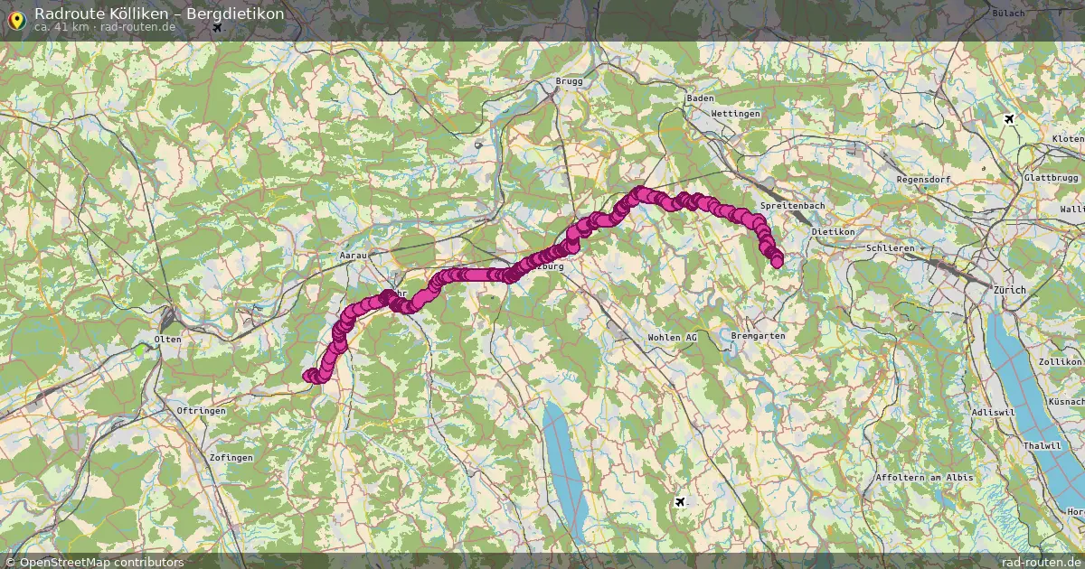 Radtour Kölliken – Bergdietikon