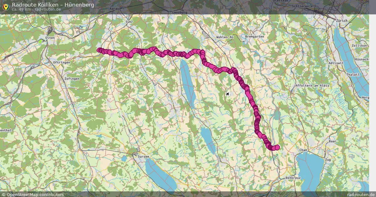 Radtour Kölliken – Hünenberg