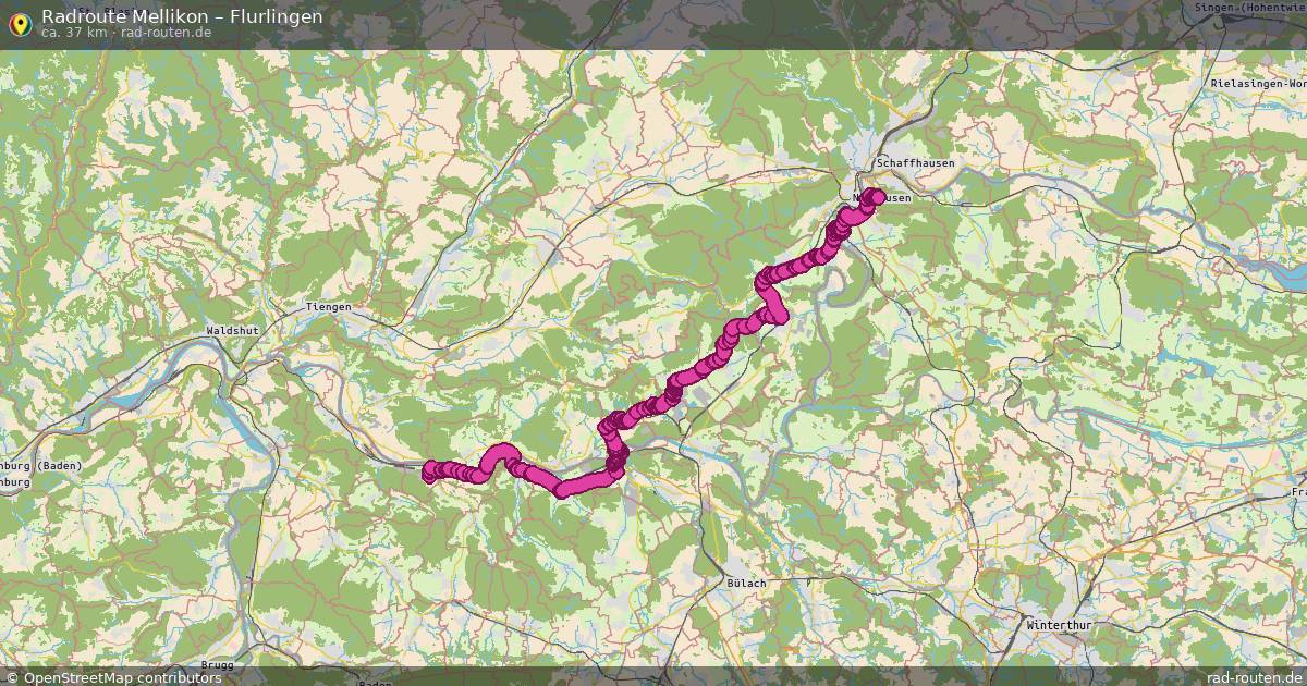 Fahrradroute Mellikon – Flurlingen