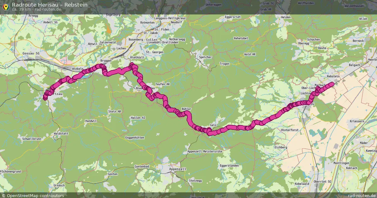 Radtour Herisau – Rebstein