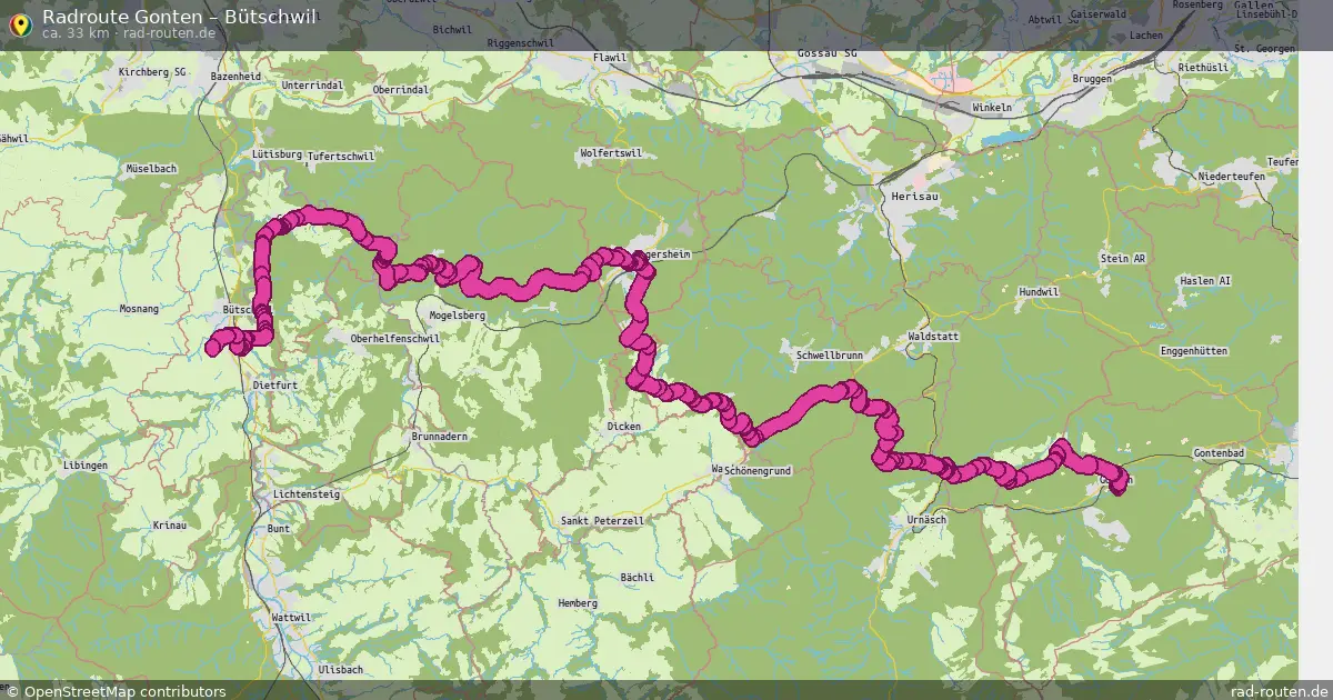 Radtour Gonten – Bütschwil