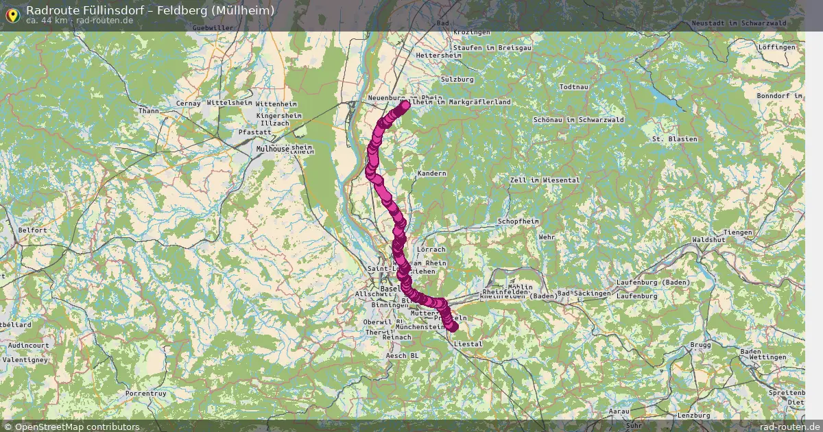 Radtour Füllinsdorf – Feldberg (Müllheim)