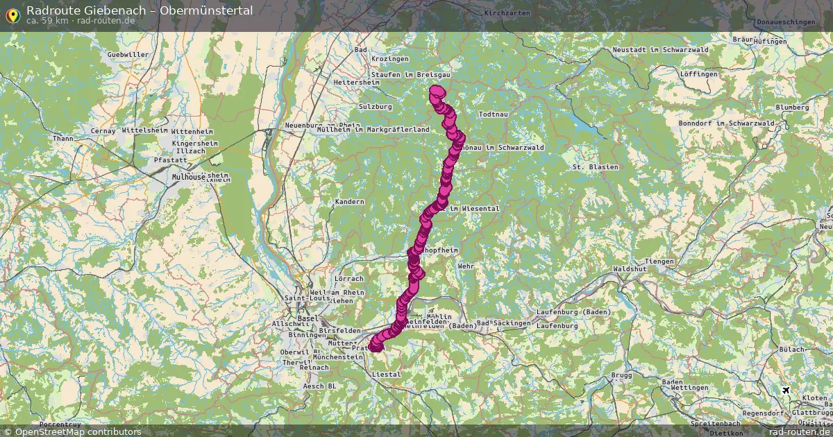 Radtour Giebenach – Obermünstertal