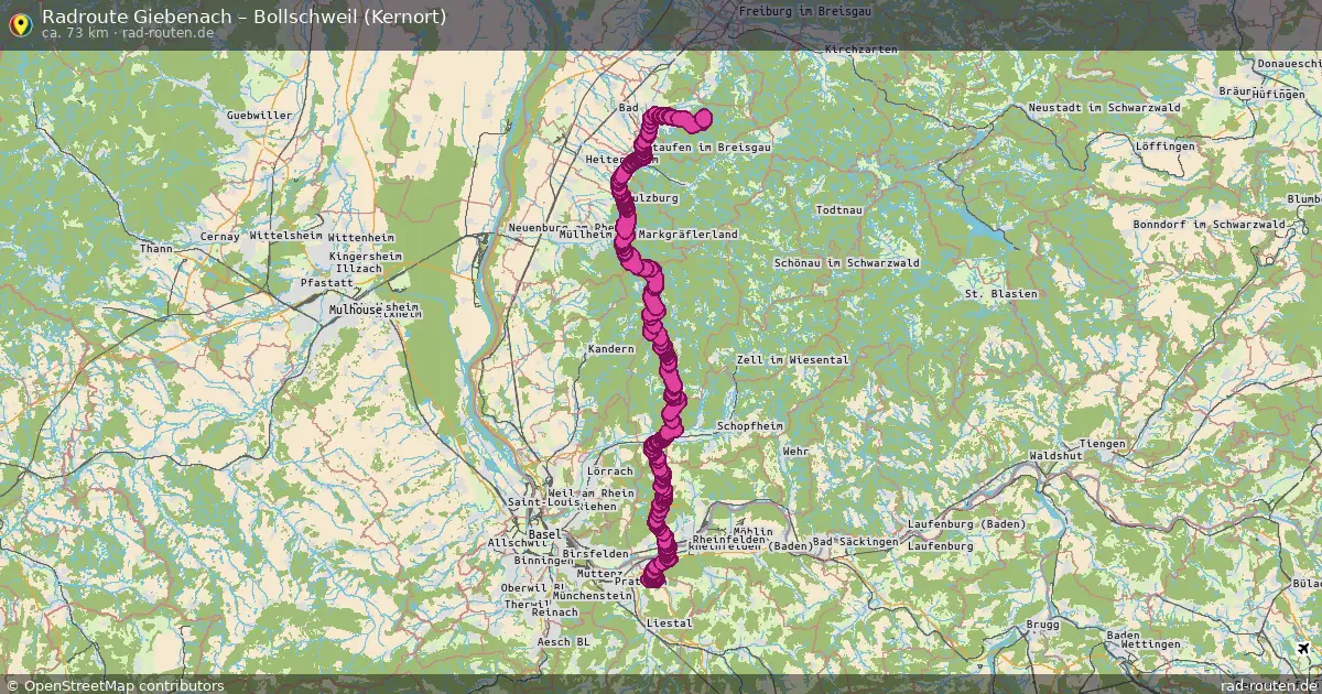 Radtour Giebenach – Bollschweil (Kernort)