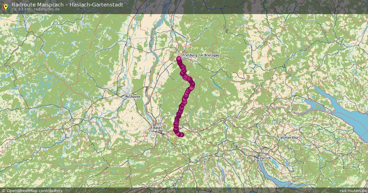 Radtour Maisprach – Haslach-Gartenstadt