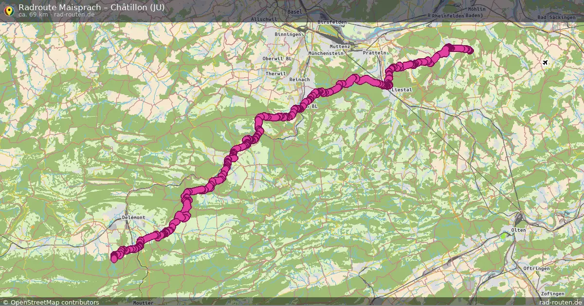 Radtour Maisprach – Châtillon (Ju)