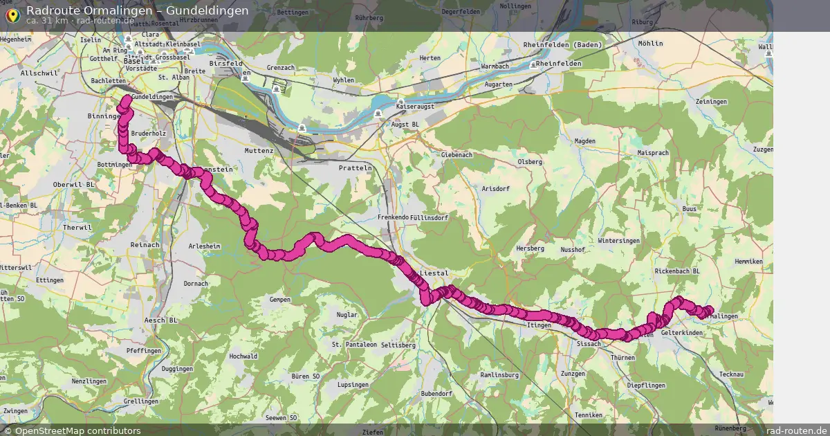 Radtour Ormalingen – Gundeldingen