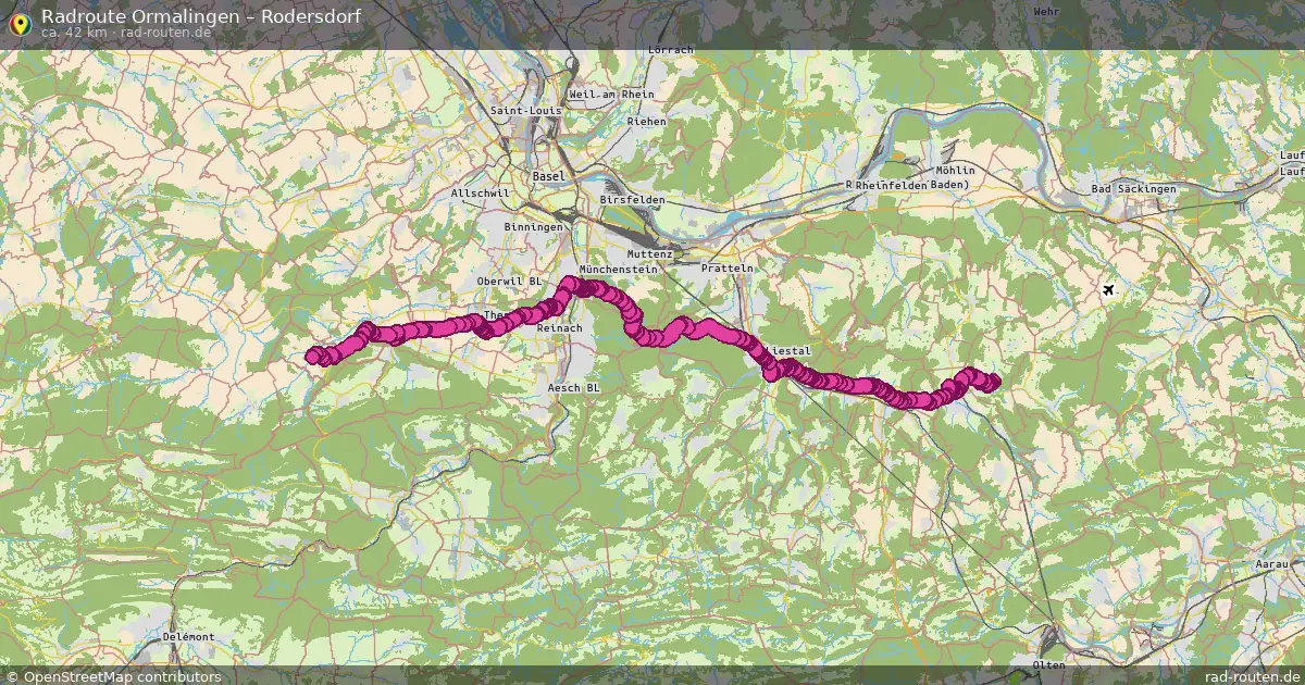 Radtour Ormalingen – Rodersdorf