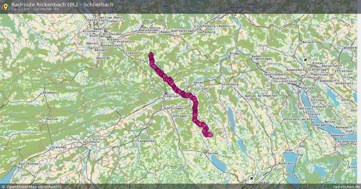 Radtour Rickenbach (Bl) – Schlierbach