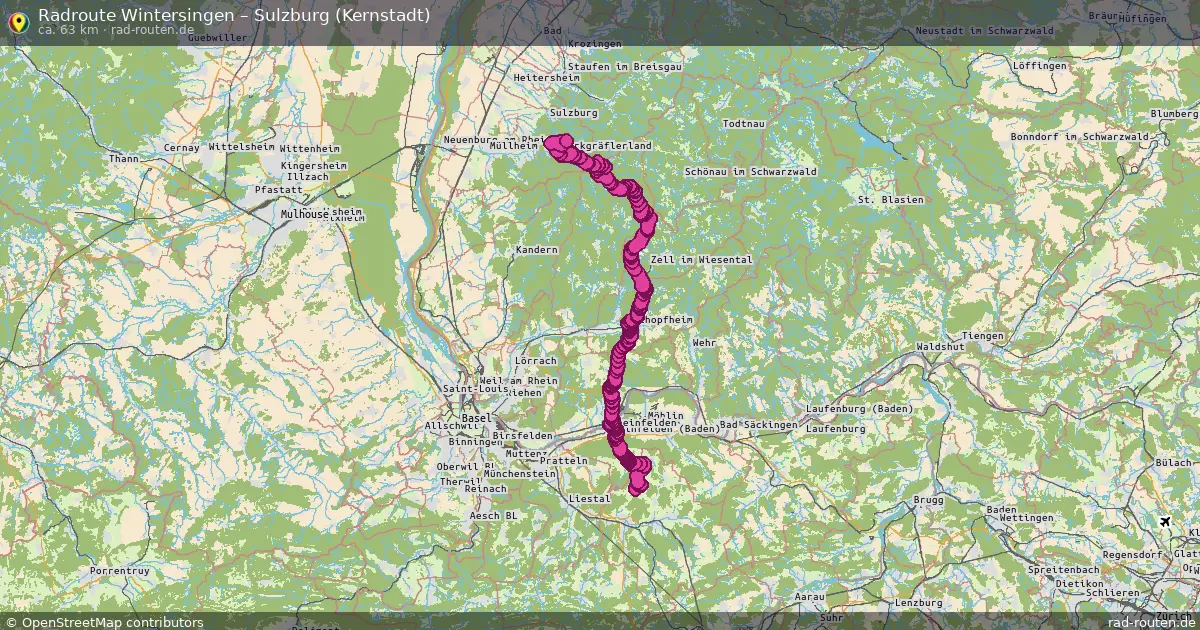 Radtour Wintersingen – Sulzburg (Kernstadt)