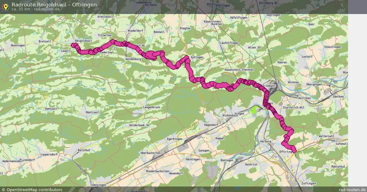 Radtour Reigoldswil – Oftringen