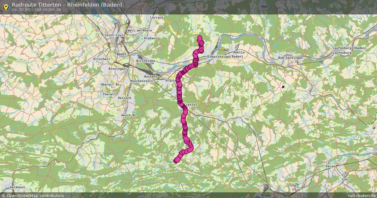 Radtour Titterten – Rheinfelden (Baden)
