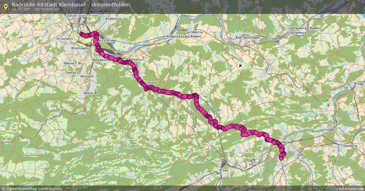 Radtour Altstadt Kleinbasel – Unterentfelden