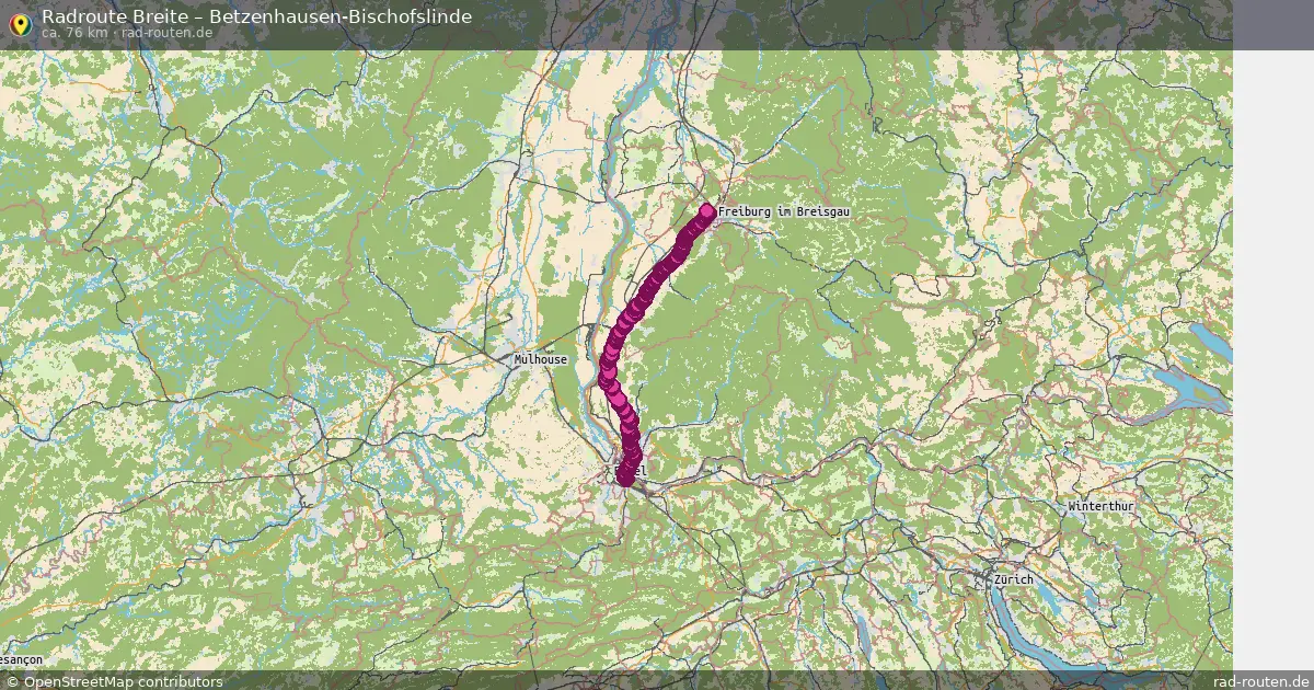 Fahrradroute Breite – Betzenhausen-Bischofslinde (68 km) – Rad-Routen.de
