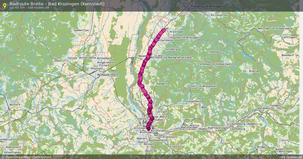 Radtour Breite – Bad Krozingen (Kernstadt)