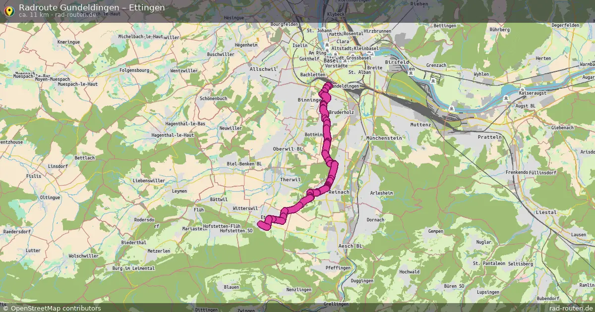 Radtour Gundeldingen – Ettingen