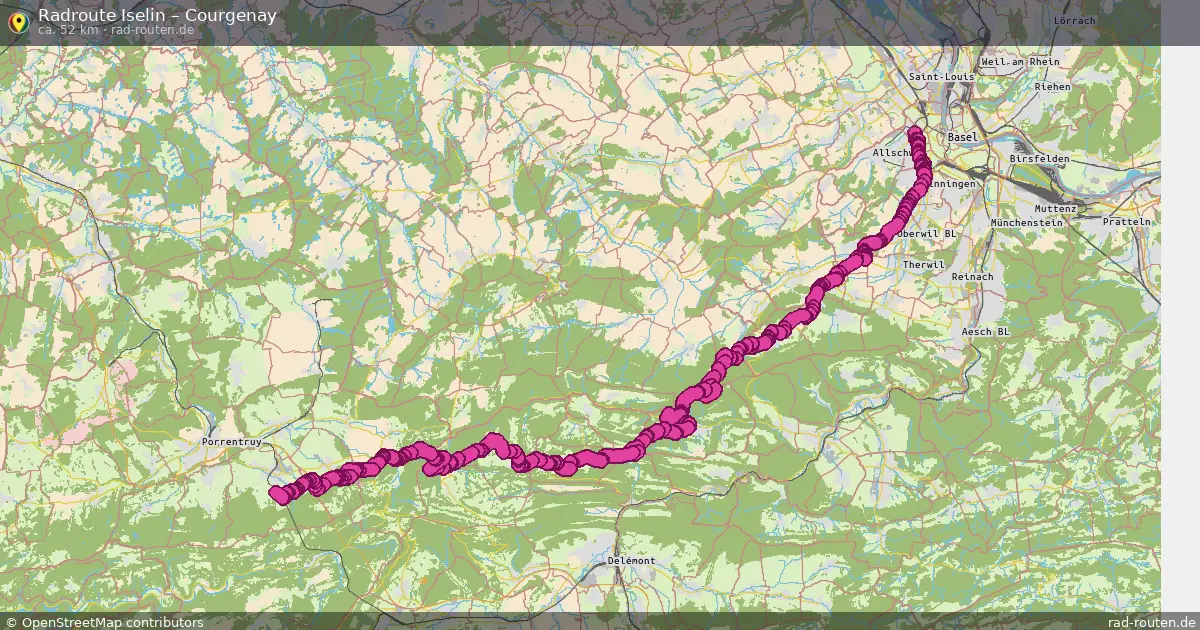 Radtour Iselin – Courgenay