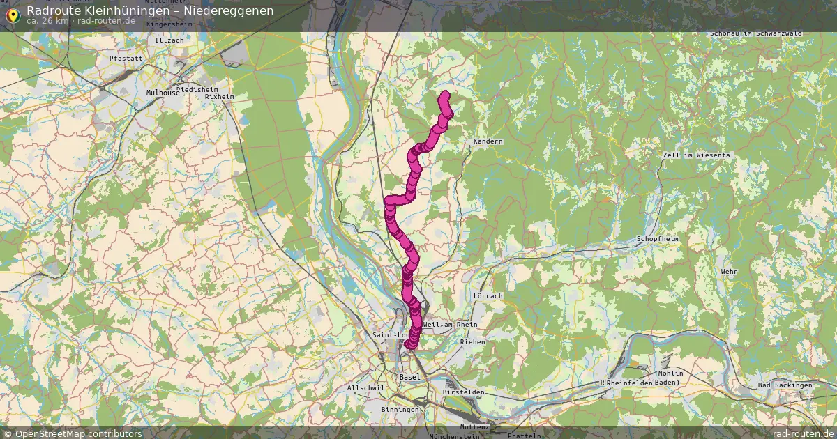 Radtour Kleinhüningen – Niedereggenen