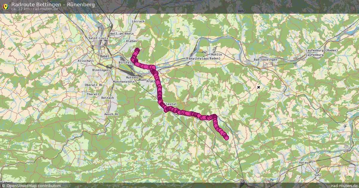 Radtour Bettingen – Rünenberg
