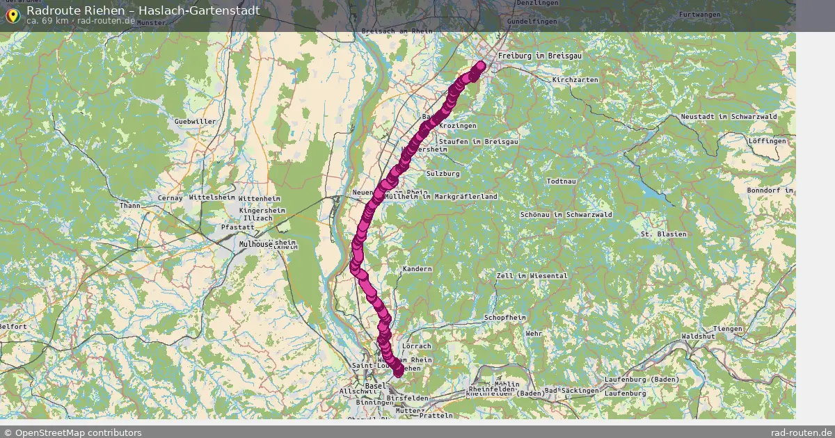 Radtour Riehen – Haslach-Gartenstadt
