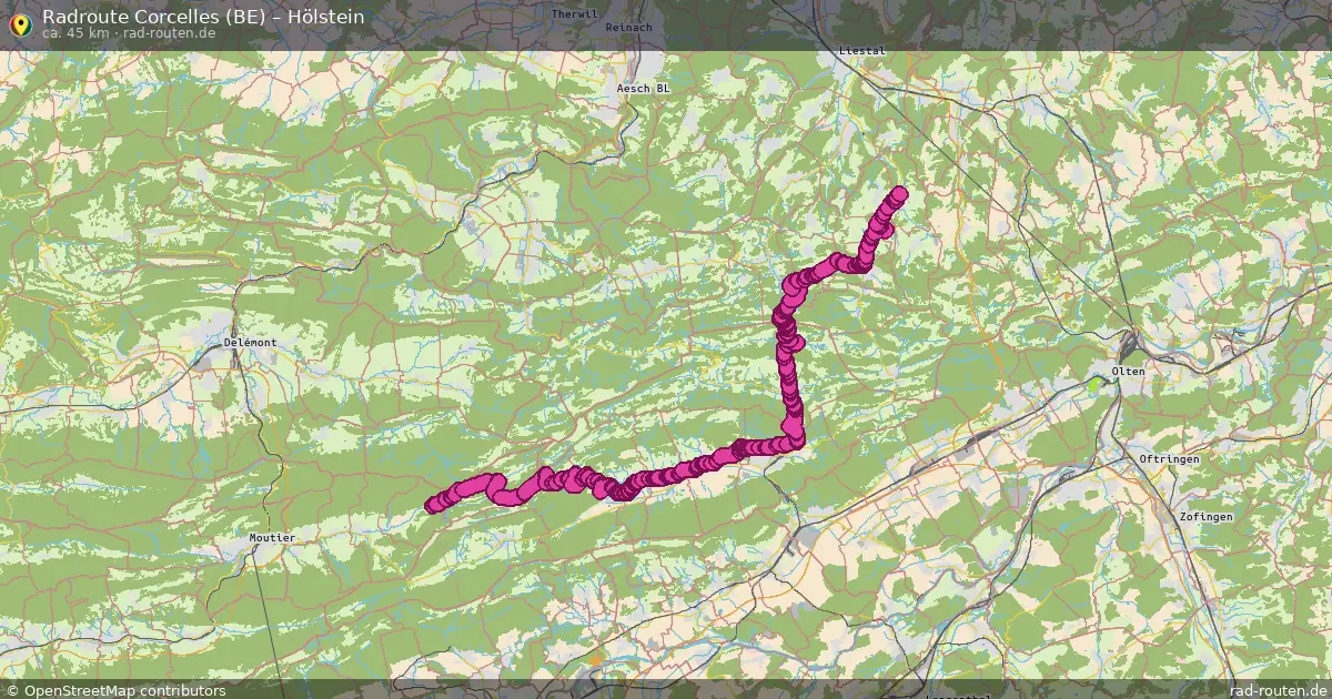 Radtour Corcelles (Be) – Hölstein