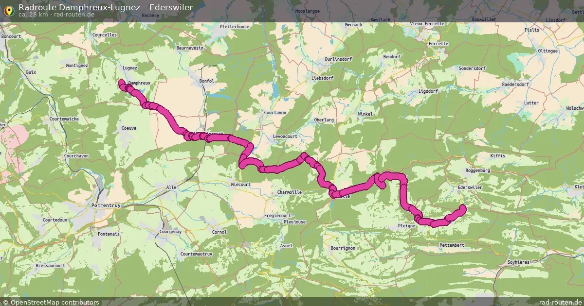 Radtour Damphreux-Lugnez – Ederswiler