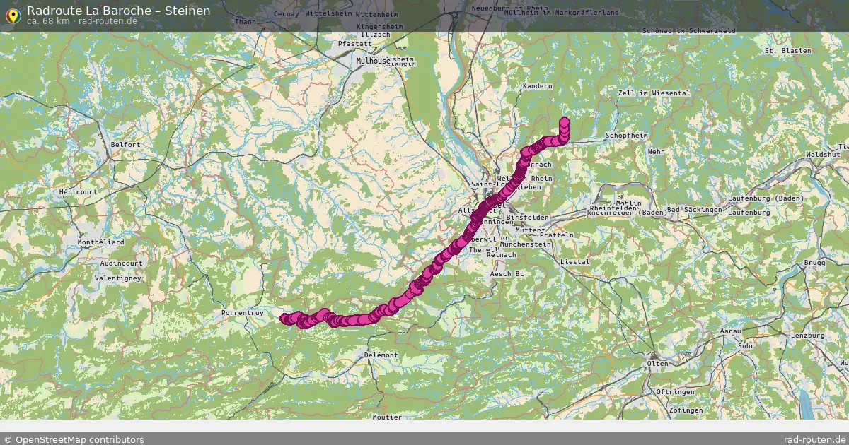 Radtour La Baroche – Steinen