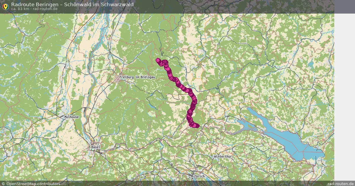 Fahrradroute Beringen – Schönwald Im Schwarzwald (83 km) – Rad-Routen.de