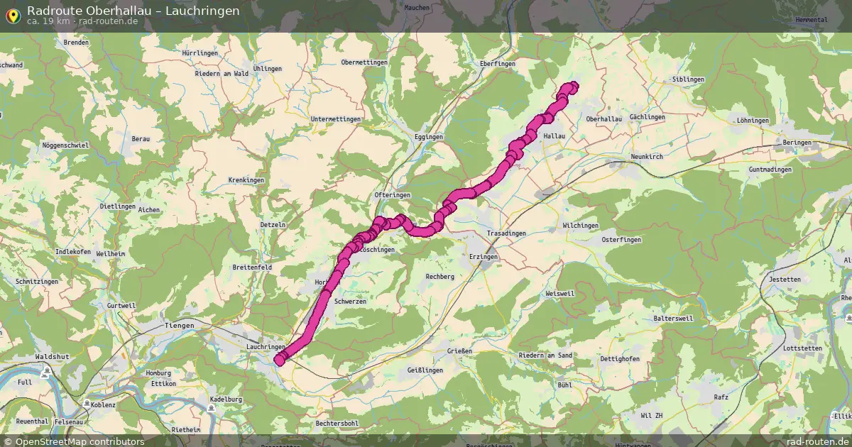 Fahrradroute Oberhallau – Lauchringen