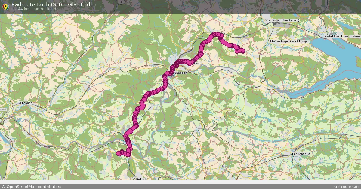Fahrradroute Buch (Sh) – Glattfelden (44 km) – Rad-Routen.de
