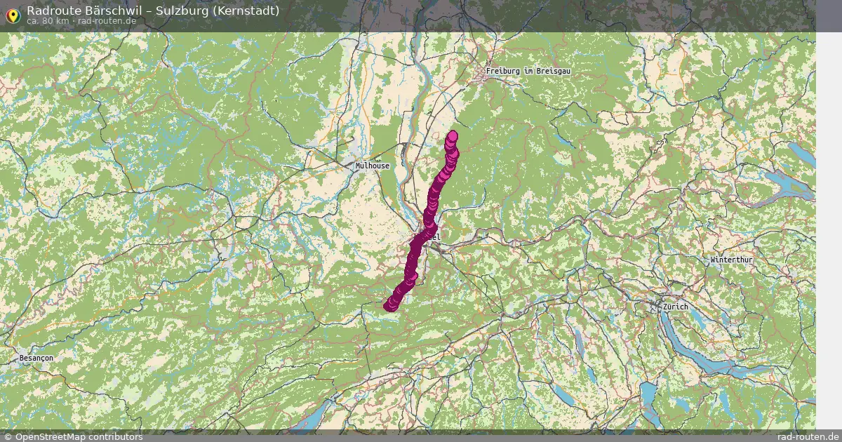 Radtour Bärschwil – Sulzburg (Kernstadt)