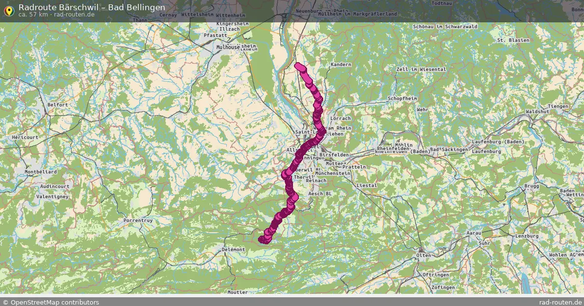 Radtour Bärschwil – Bad Bellingen